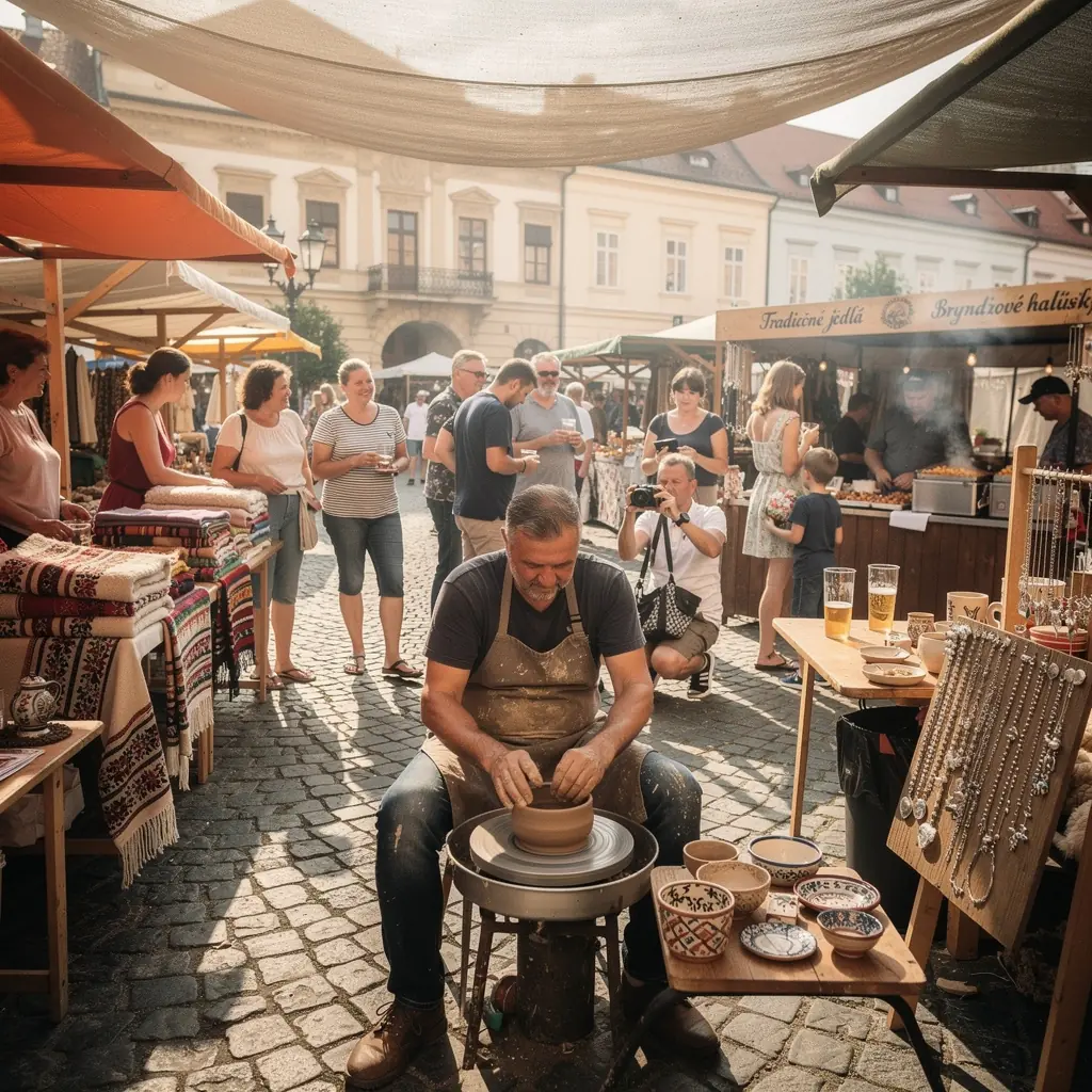 The majestic UFO tower overlooking the Danube River with a clear blue sky in the background.
